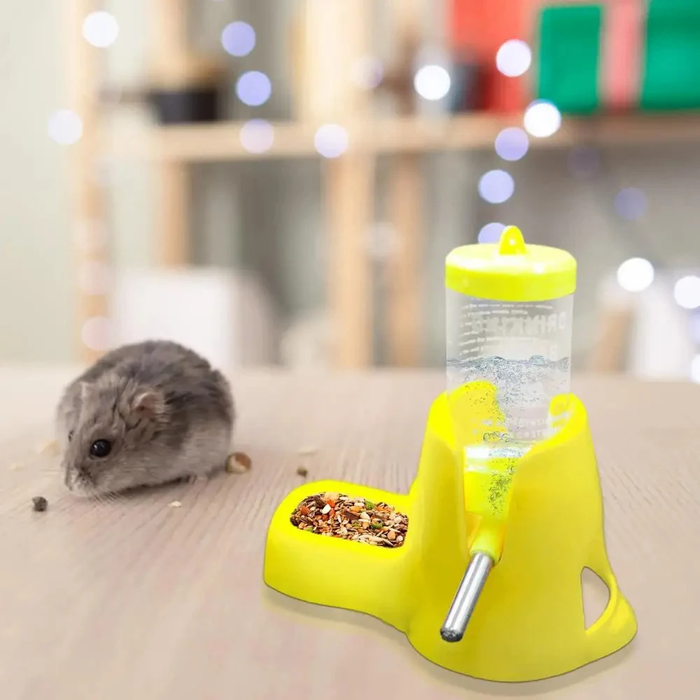 Hamster Water Feeder Small Animal Automatic Dispenser Drinking Water Bottle Bowls Dish with Food Container for Guinea Pig Rat - Image 6
