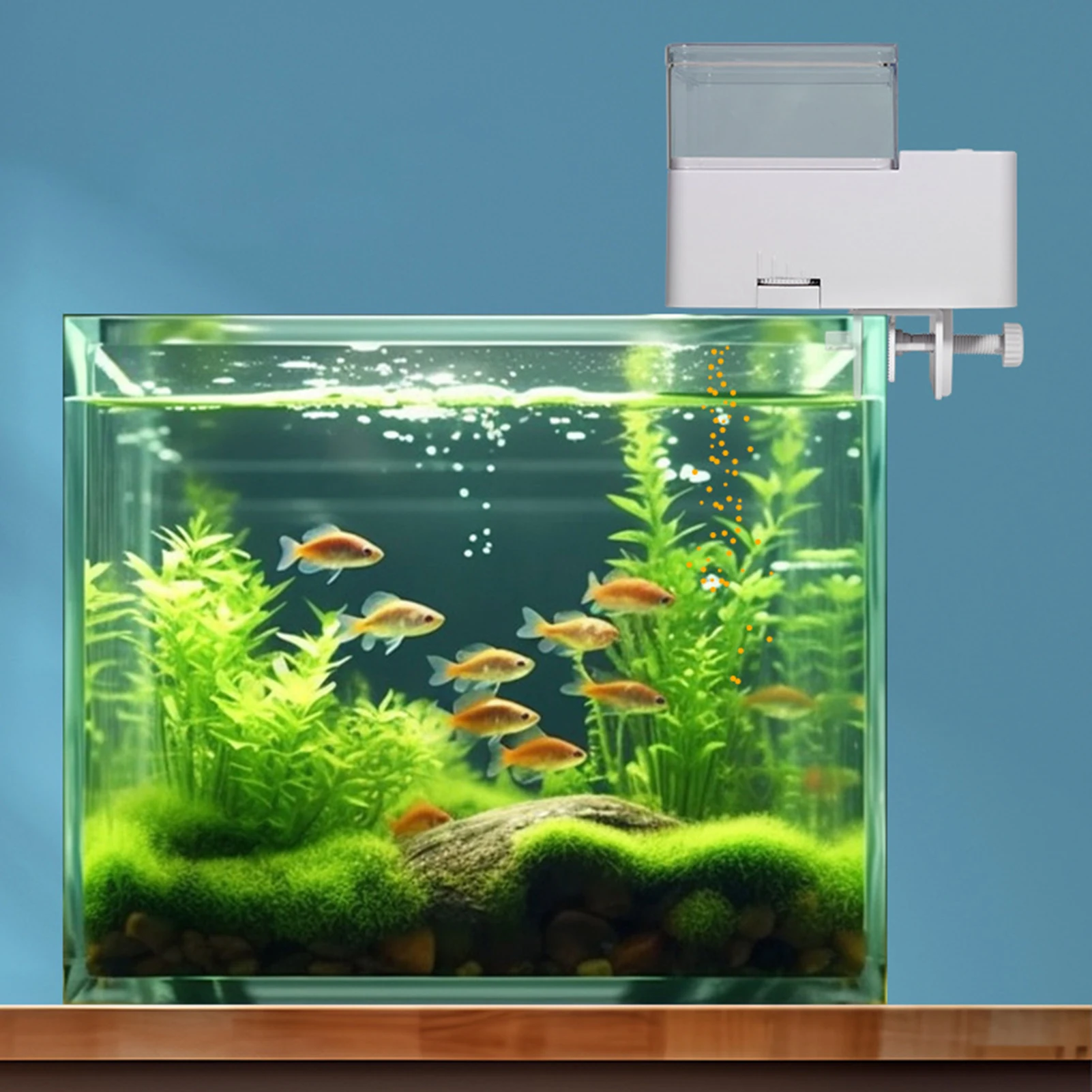 Automatic Fish Feeder 500ml Tank Auto Fish Food Dispenser Timer Feeder Manual Adjustable Outlet for Fish Turtle Food Aquarium