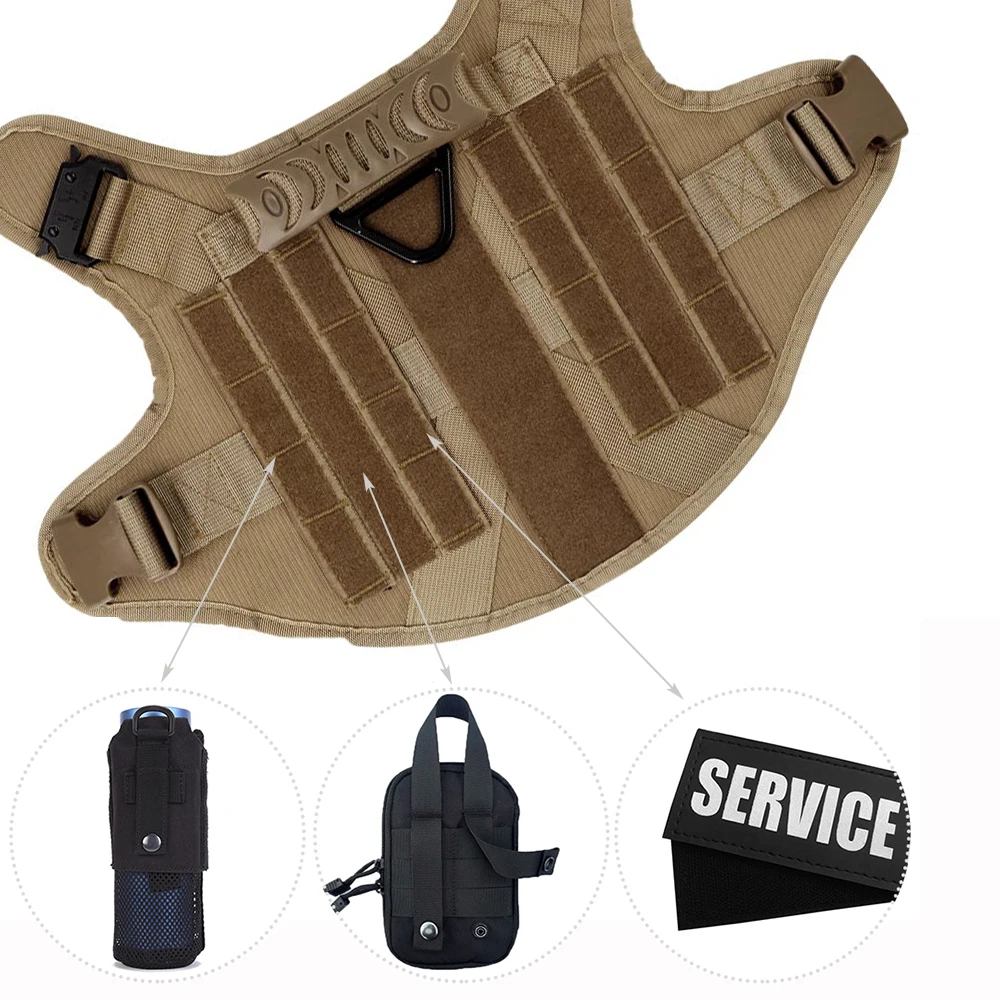 Military Large Dog Harness Training Pet Vest for French Bulldog German Shepherd Malinois Tactical Harnesses For Dogs Accessories - Image 5