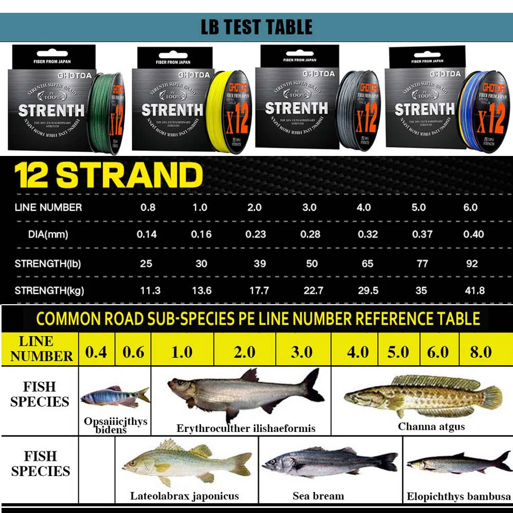 Braided Fishing Line 12 Strand 100M Spinning PE Multifilamento Japa Carp Fly Sea Saltwater Weave Extreme Pesca - Image 6