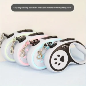 Small-sized cat and dog leash - new model with high appearance quality - one-button braking for outdoor use - extendable leash