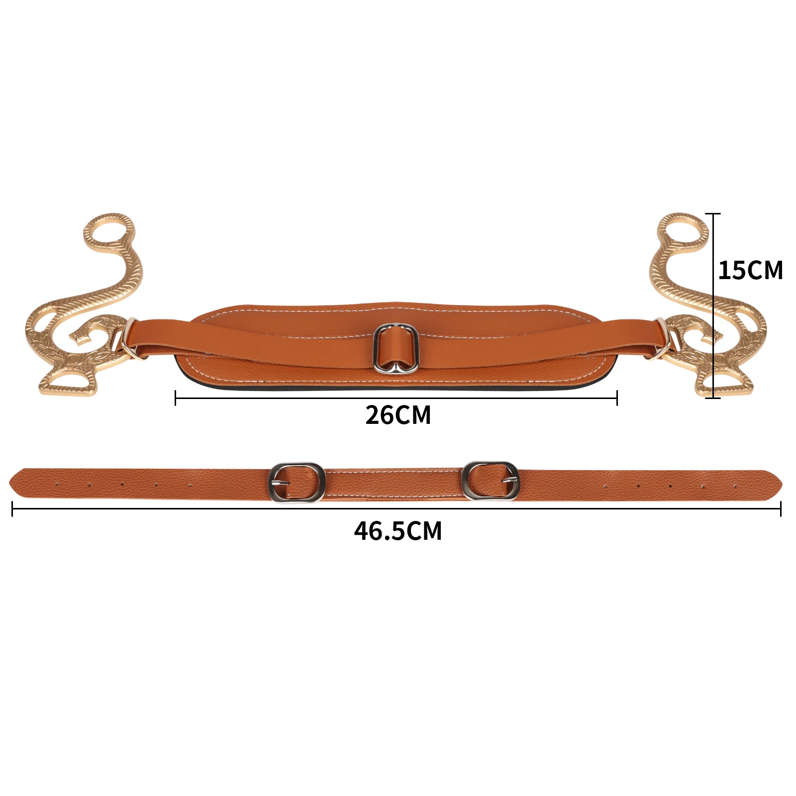 Horse Bit Bridle Hackamore Brown English Western Nose Curb Chain Padded Adjustable Horse Equipment - Image 5