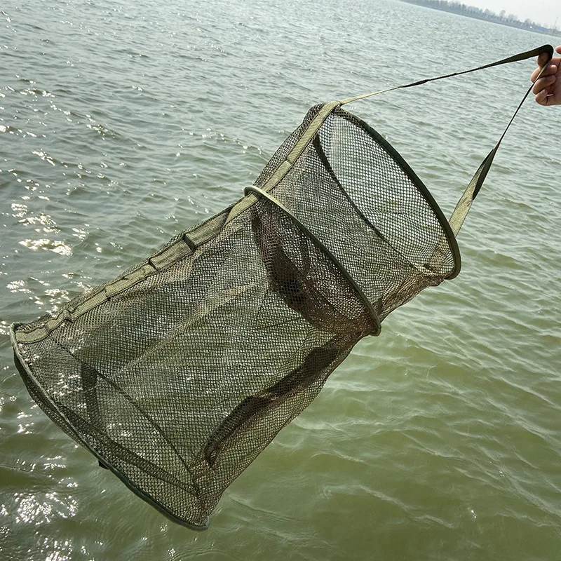Folding Fishing Net Shrimp Fish Trap Carp Large Creel Feeder Crab Catchers Surfcasting Accessories Cast Network - Image 2