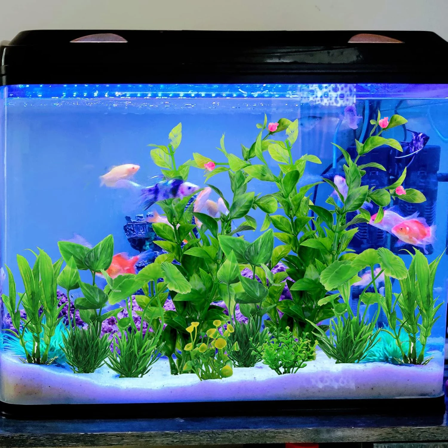 Fish Tank Accessories Green Plants 10pcs Green Fish Tank Decorations Aquarium Artificial Plastic Plants Decor Plastic Plants - Image 6