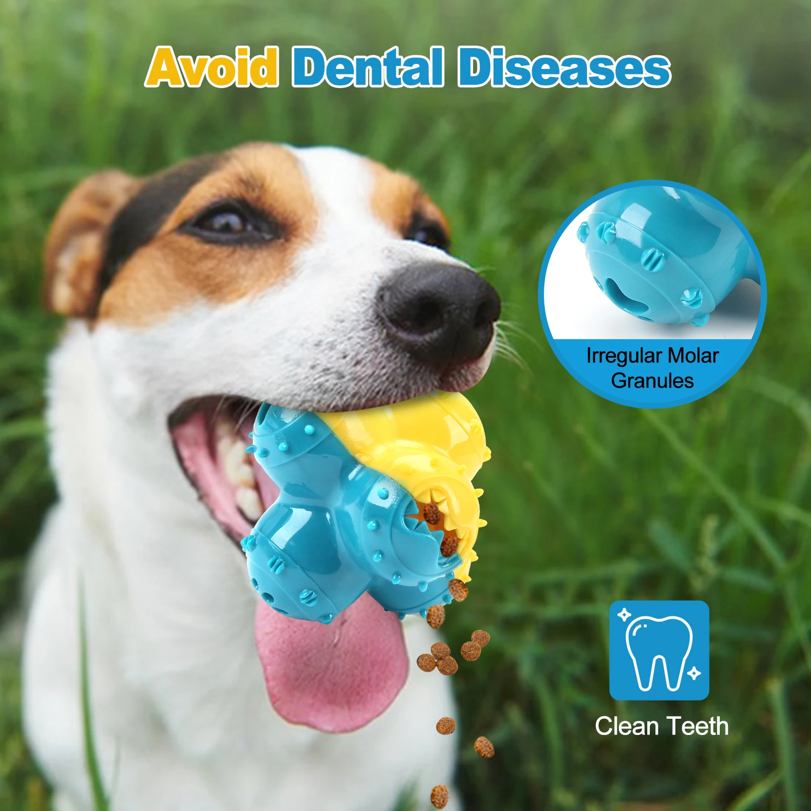 Dog Chewing Toys Dog Grinding Toys Dog Voice Toys Teeth Cleaning Ball Interactive Training Anti Bite Rubber Toys Pet Products - Image 2