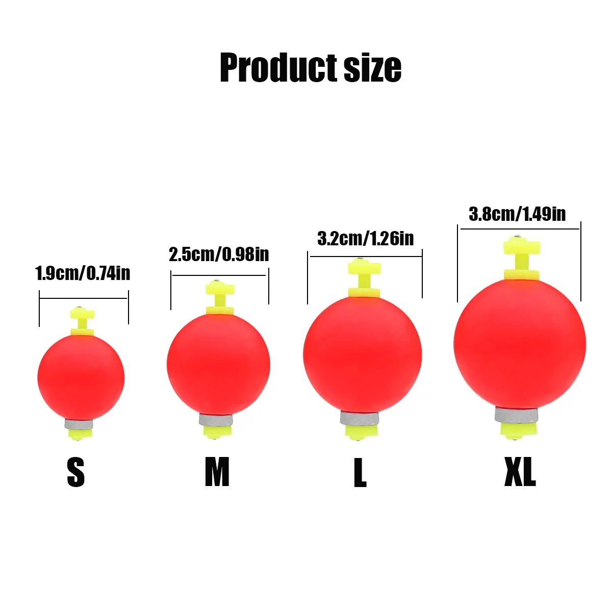 Fishing Bobbers Floats Foam Snap on Float Weighted Bobbers Fishing Push Button Snap-on Bobbers Spring Oval Fishing Floats - Image 6