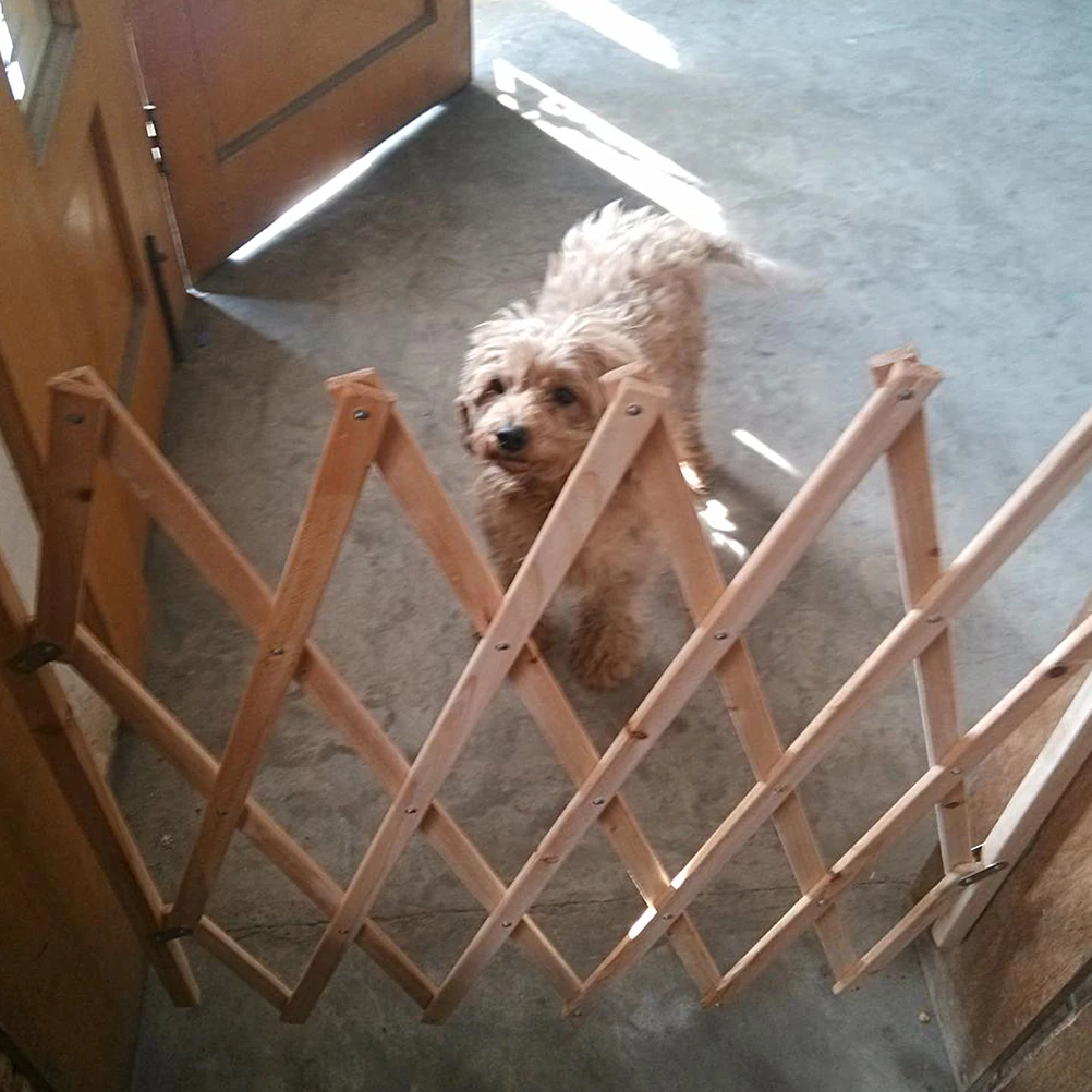 Retractable Pet Gate Dog Sliding Door Wood Adjustable Indoor Dog Gate Doorway Stairs Pet Puppy Safety Fence for Home Bedroom - Image 6