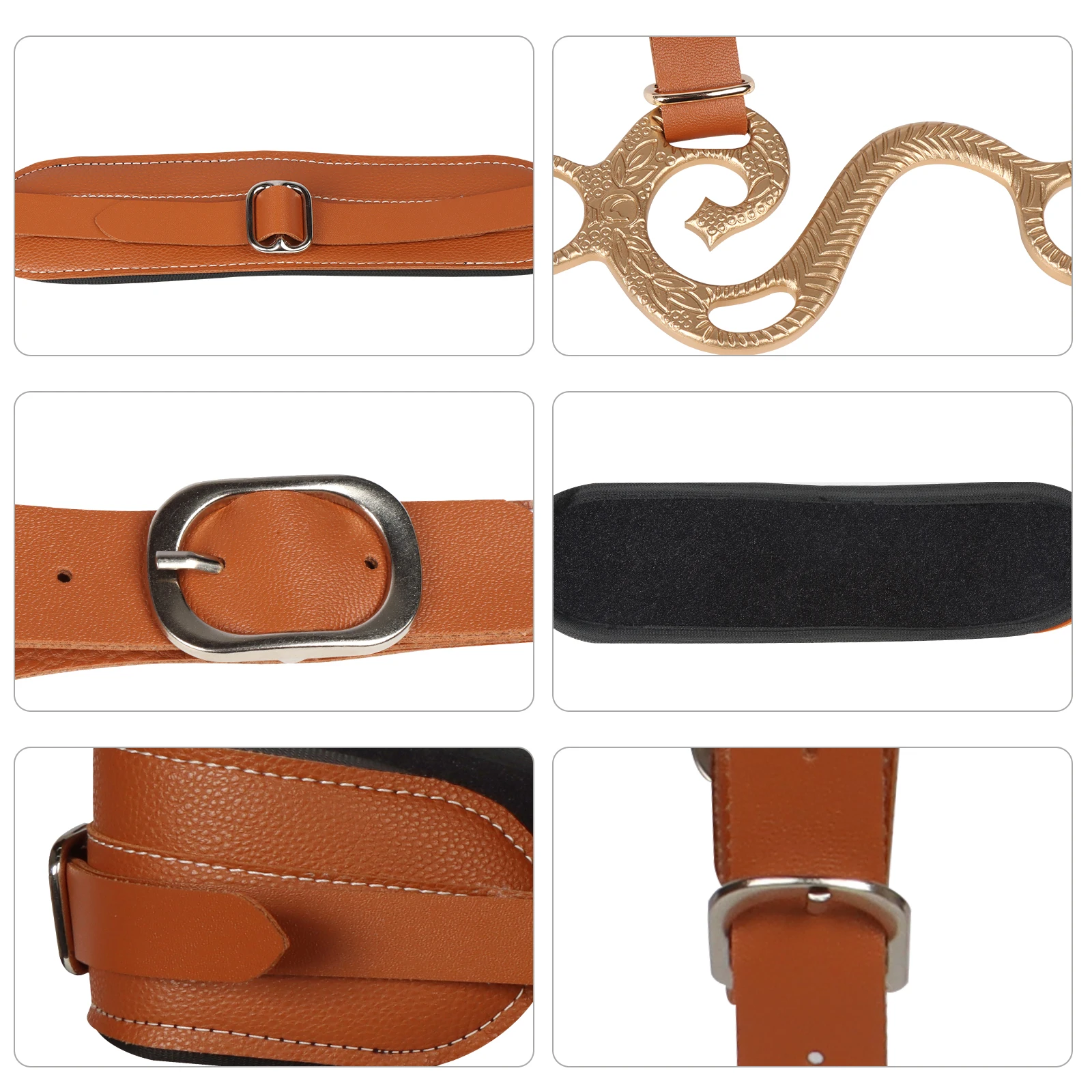 Horse Bit Bridle Hackamore Brown English Western Nose Curb Chain Padded Adjustable Horse Equipment - Image 4