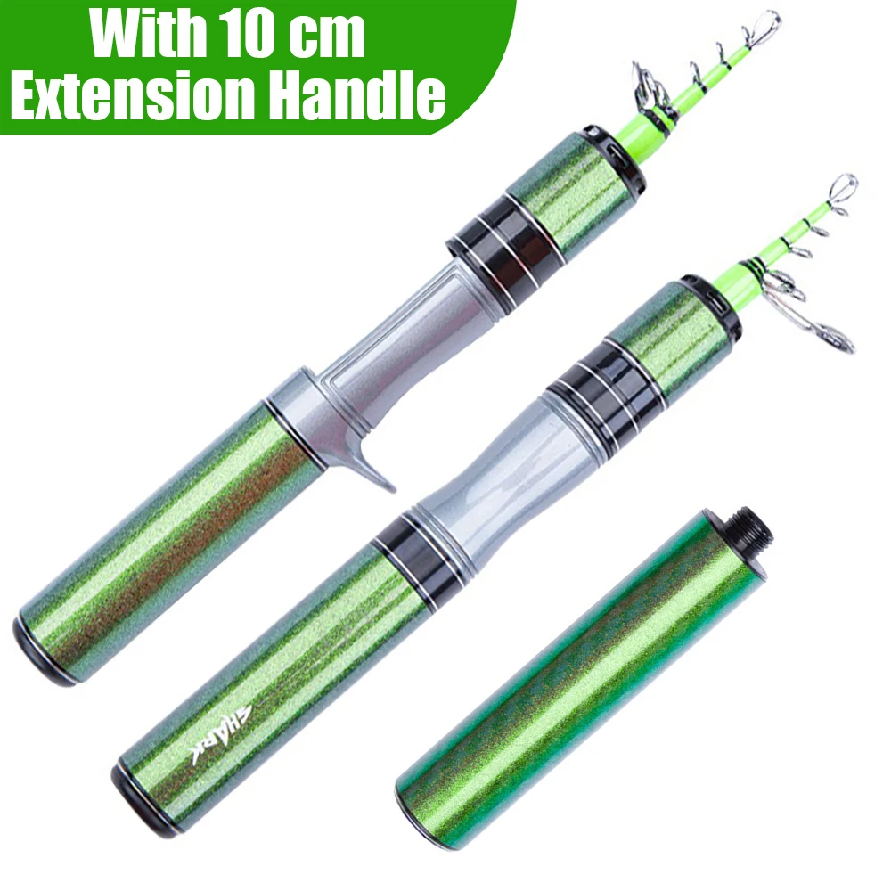 Portable Carbon Fiber Telescopic Fishing Rod Tackle,UL Ultra Light Spinning and Casting Lure Rod,Carp Bass Trout Fishing Pole