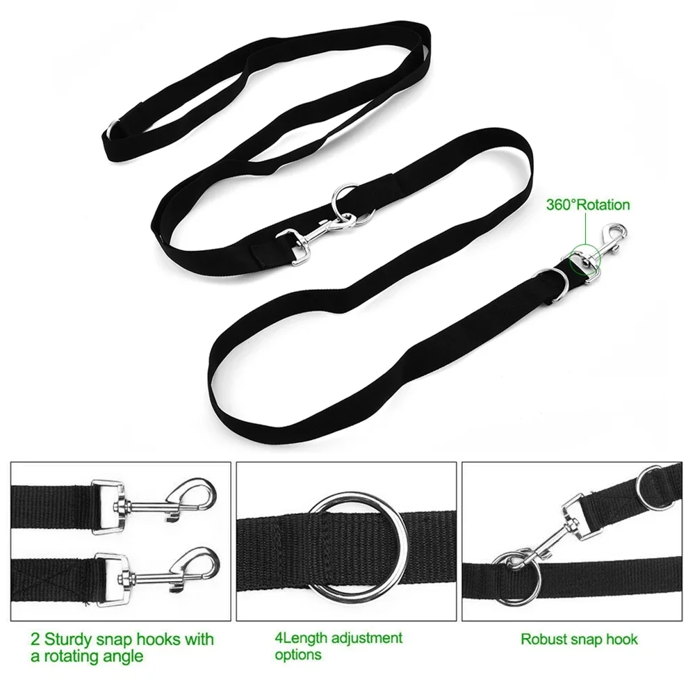 2.5M Outdoor Dog Leashes Dog Chain Control Dog Lead Leash Adjustable Training Double Ended Police Style Safety Pet Dogs Walking - Image 5