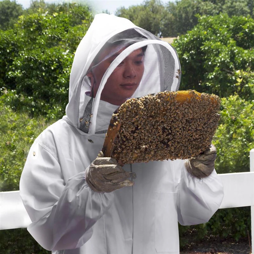 Professional Beekeeper Suit Ventilated Full Body Beekeeping Bee Keeping Suit Hooded Beekeeping Coat New