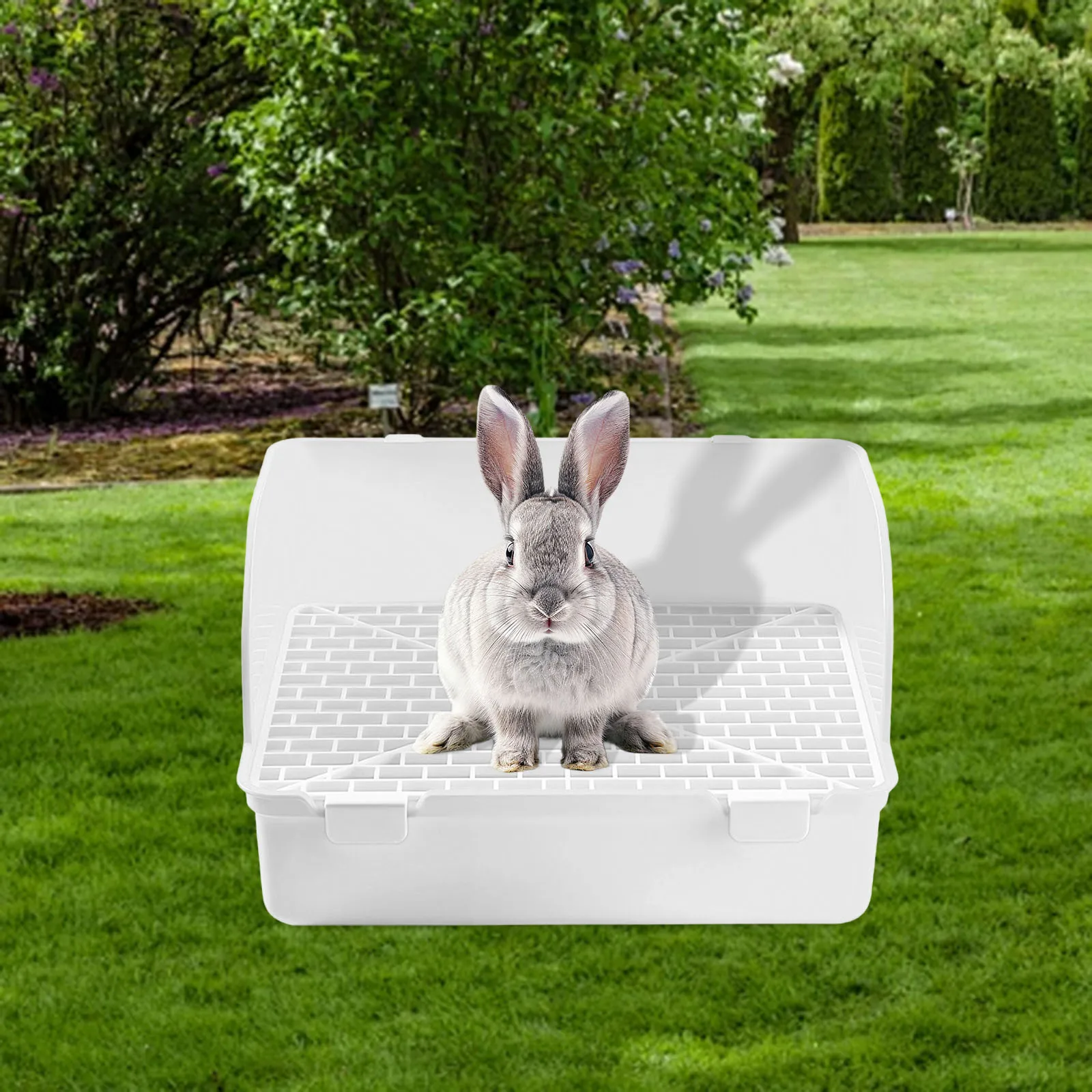Bunny Litter Box Pet Pan Potty Tray Toilet Cage Accessories for Ferret Small Animals Gale Aur Pet Cleaning Supplies - Image 4