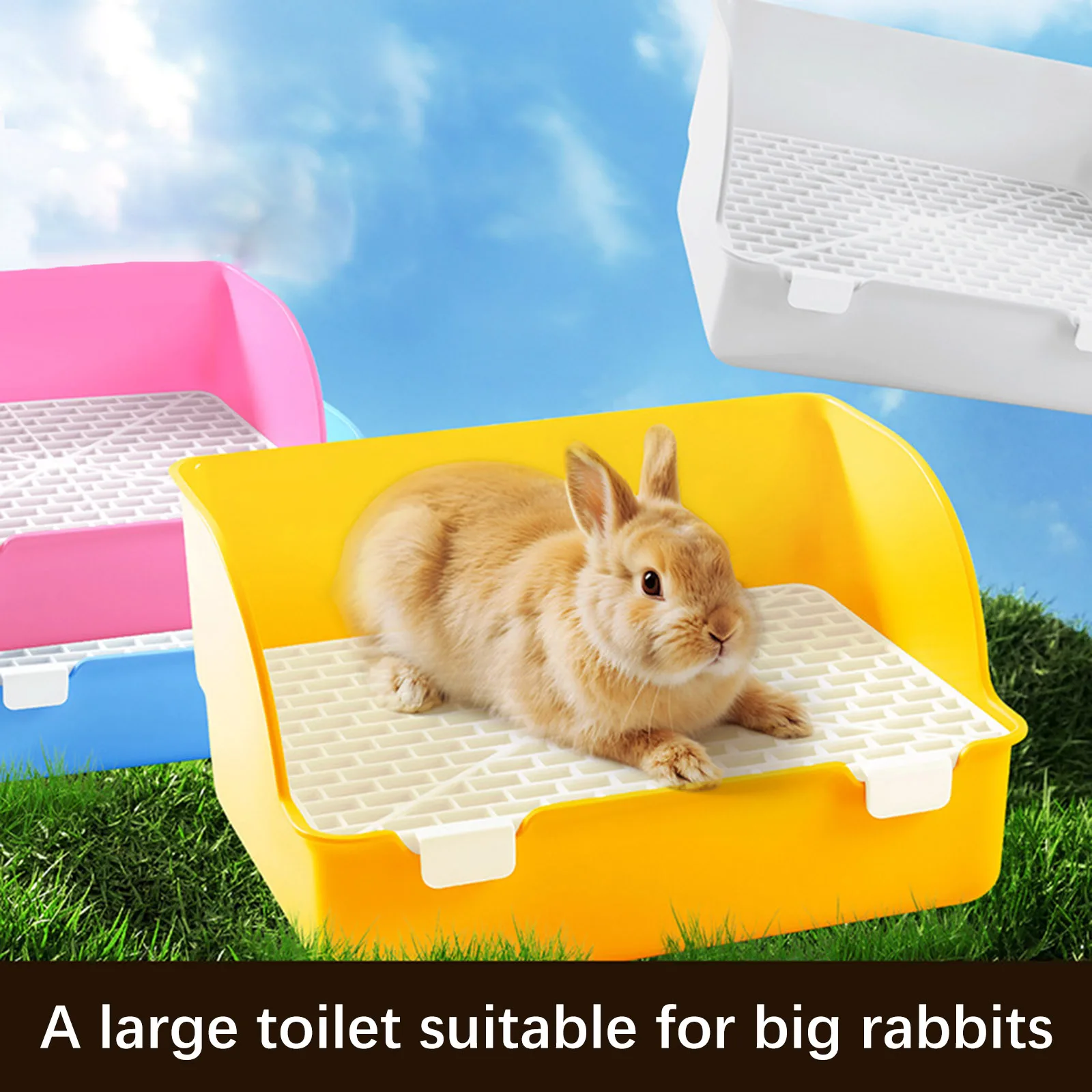 Bunny Litter Box Pet Pan Potty Tray Toilet Cage Accessories for Ferret Small Animals Gale Aur Pet Cleaning Supplies - Image 5