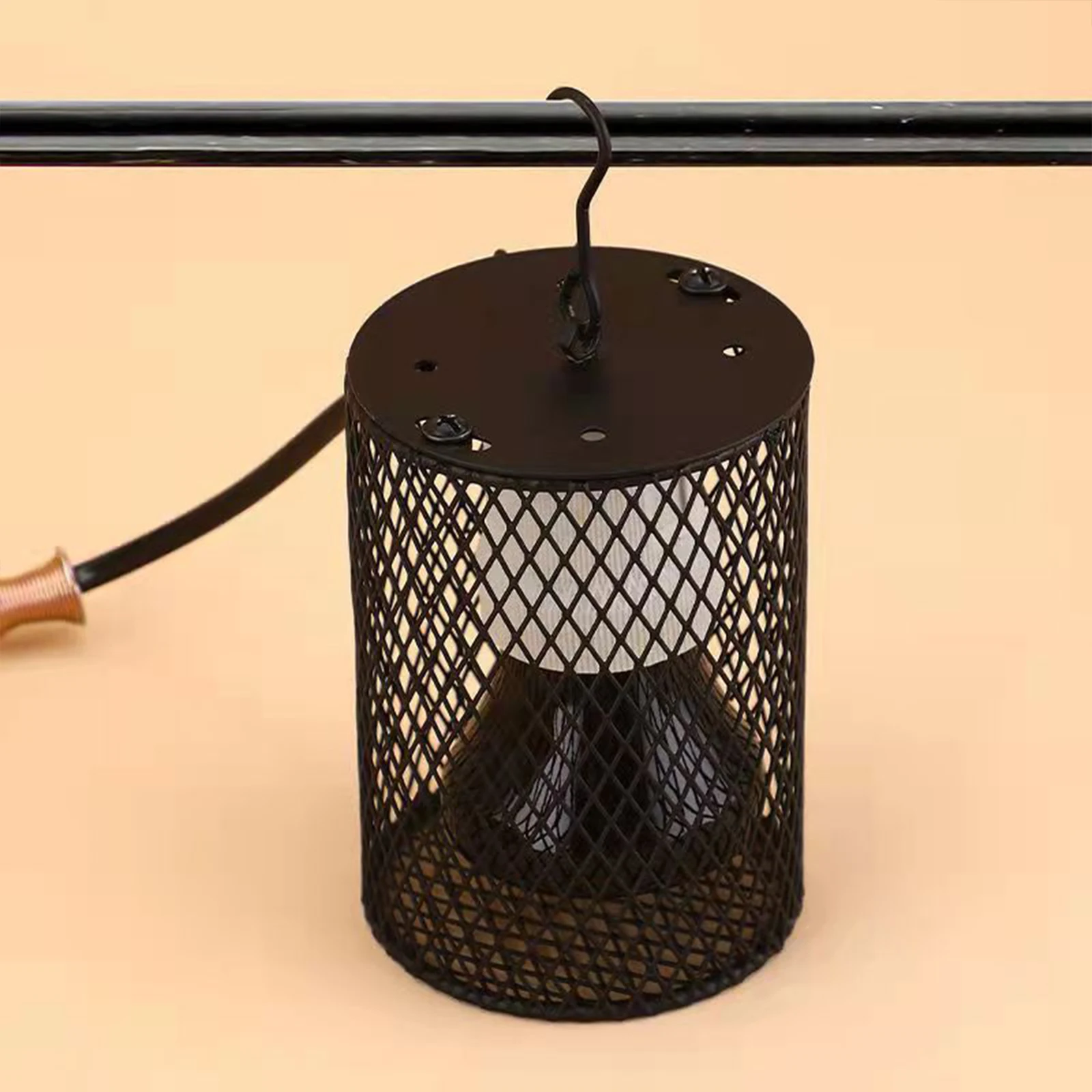 Reptile Heat Lamp Guard, Heater Light Cover Winter Supplies Heating Light Mesh Cage for Snake, - Image 3
