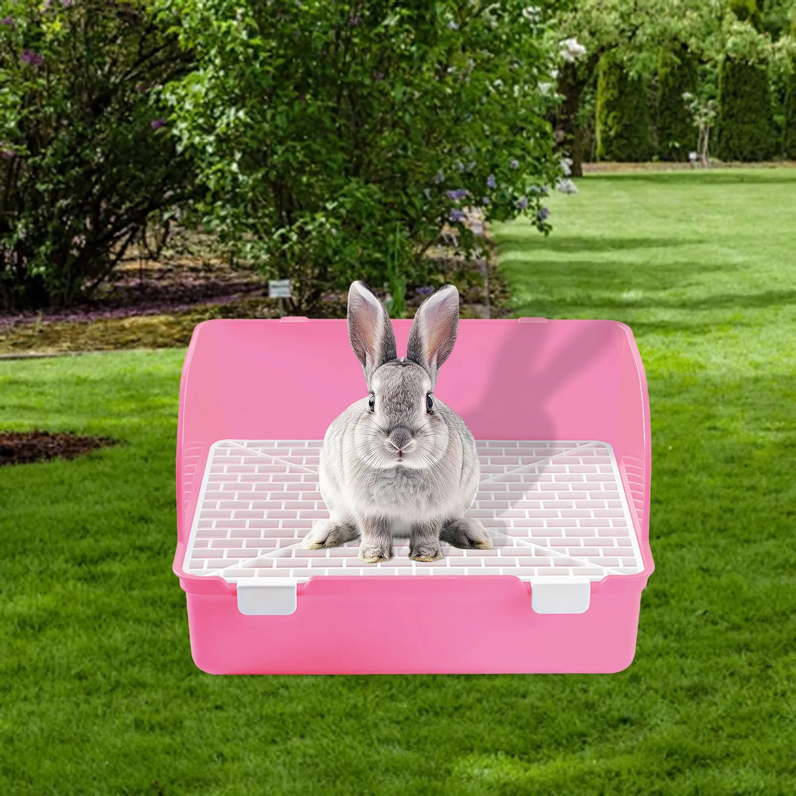 Bunny Litter Box Pet Pan Potty Tray Toilet Cage Accessories for Ferret Small Animals Gale Aur Pet Cleaning Supplies - Image 2