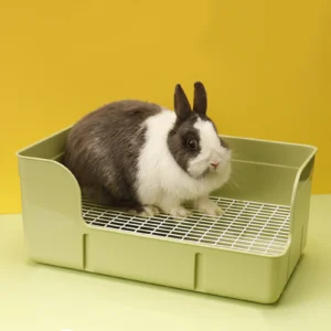 Rabbit Litter Box Anti Splashing Small Animal Bedpan Cage Toilet Bedding Box for Chinchillas Guinea Pig Ferret Cleaning Supplies