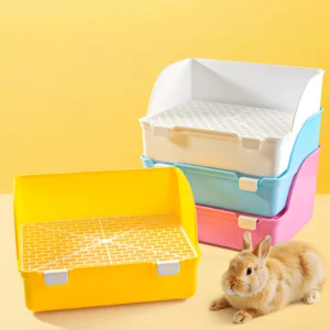 Bunny Litter Box Pet Pan Potty Tray Toilet Cage Accessories for Ferret Small Animals Gale Aur Pet Cleaning Supplies