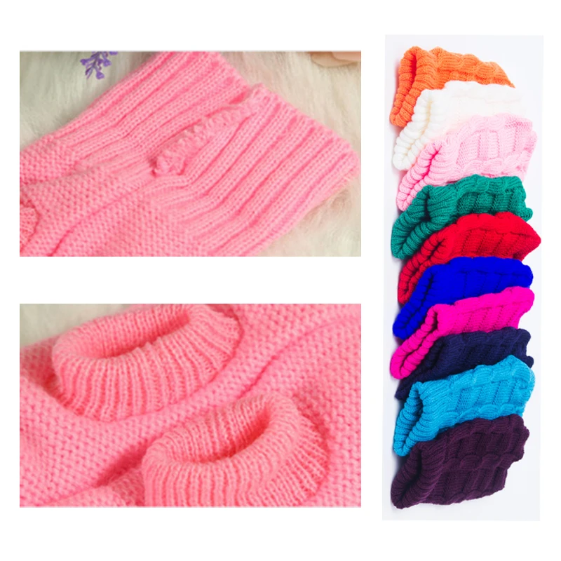 Small Medium Pet Dog Sweaters Winter Pet Clothes Warm Sweater Coat Outfit for Cats Clothes Woolly Soft Dog T Shirt Jacket - Image 4