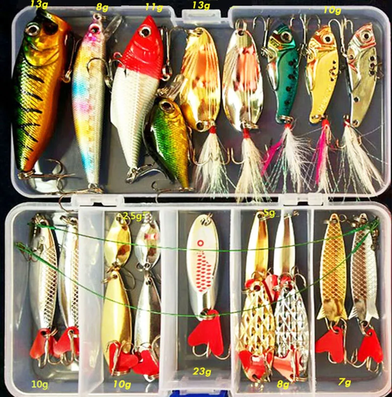 Kit Fishing Lures Set Hard Artificial Wobblers Metal Jig Spoons Soft Lure Fishing Silicone Bait Fishing Tackle Accessories Pesca - Image 10