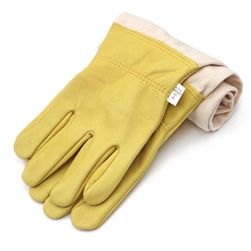 1Pair Beekeeping Gloves Anti Bee Sting Protective Sleeves Breathable Long mesh sheepskin gloves Apiculture Beekeeper Tools