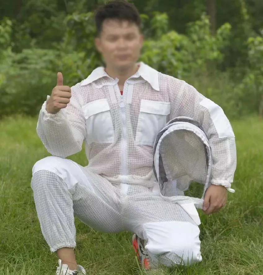 1 Set Beekeeping Suit Bee Keeper Professional Clothing Mosquito Suit Metal Zipper Bees Breathable Anti Beekeeping Clothing - Image 8