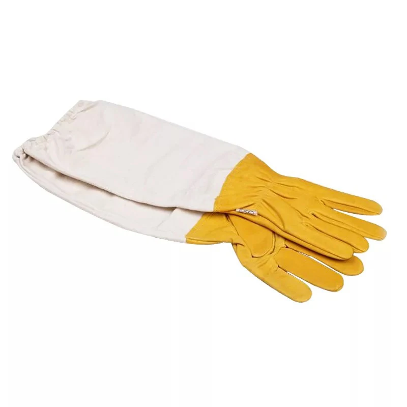 Beekeeping Sheepskin Gloves Anti-bee Anti-sting for Professional Apiculture Beekeeper Bee Keeping Tools 1 Pair - Image 3