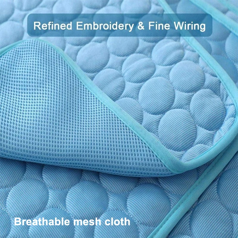 Dog Mat Cooling Summer Pad Mat For Dogs Cat Blanket Sofa Breathable Pet Dog Bed Summer Washable For Small Medium Large Dogs Car - Image 5
