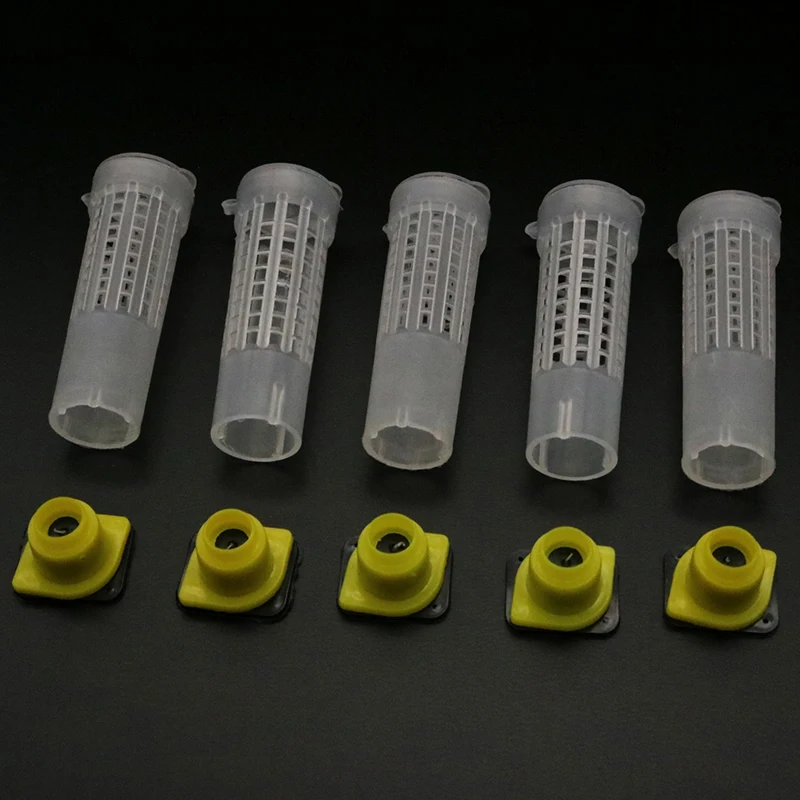 Beekeeping King Queen Bee Rearing System Box Plastic Cup Cell Protection Cover Cage Apiculture Kit Bees Tools Supplies 1 Set - Image 3