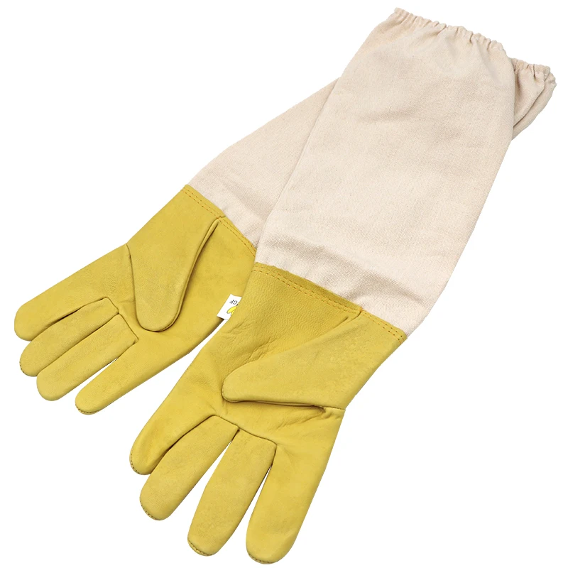1Pair Beekeeping Gloves Anti Bee Sting Protective Sleeves Breathable Long mesh sheepskin gloves Apiculture Beekeeper Tools - Image 5