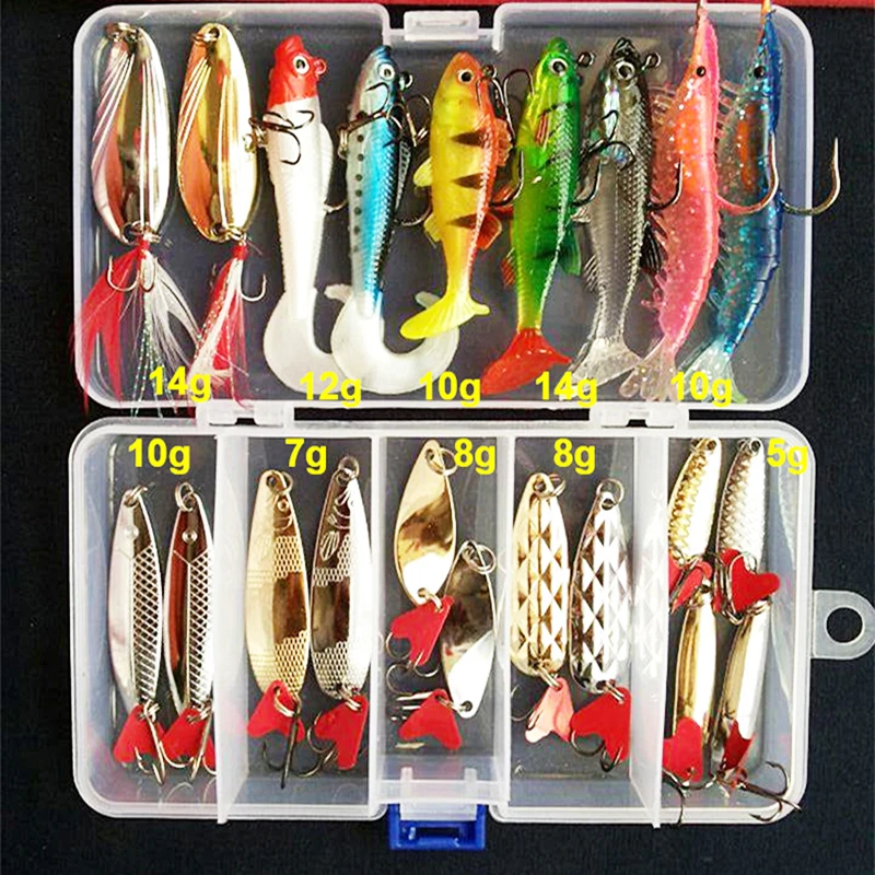 Kit Fishing Lures Set Hard Artificial Wobblers Metal Jig Spoons Soft Lure Fishing Silicone Bait Fishing Tackle Accessories Pesca - Image 7