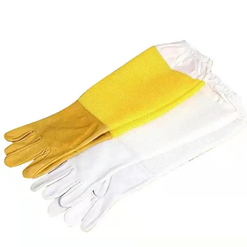 Beekeeping Gloves Protective Sleeves Ventilated Professional Anti Bee Sheepskin Long Gloves For Beekeeper Beekeeping Tools - Image 5