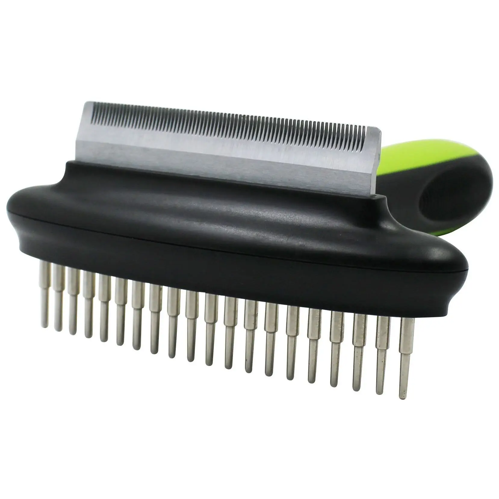 DB Modern Pet Life Flex Series 2-in-1 Dual-Sided Grooming Tool Silicone Plastic Undercoat Pet Rake Deshedder for Cats - Image 2
