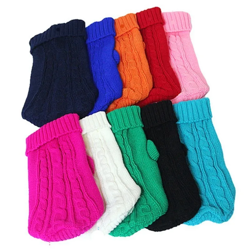Small Medium Pet Dog Sweaters Winter Pet Clothes Warm Sweater Coat Outfit for Cats Clothes Woolly Soft Dog T Shirt Jacket - Image 2