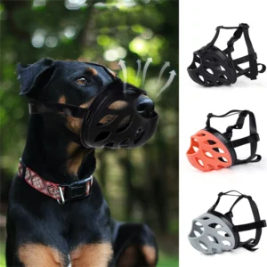 Durable Sturdy Big Dog Muzzle for Medium Large Dogs Prevent Barking Pet Mask Malinois Rottweiler Labrador mascotas Accessories