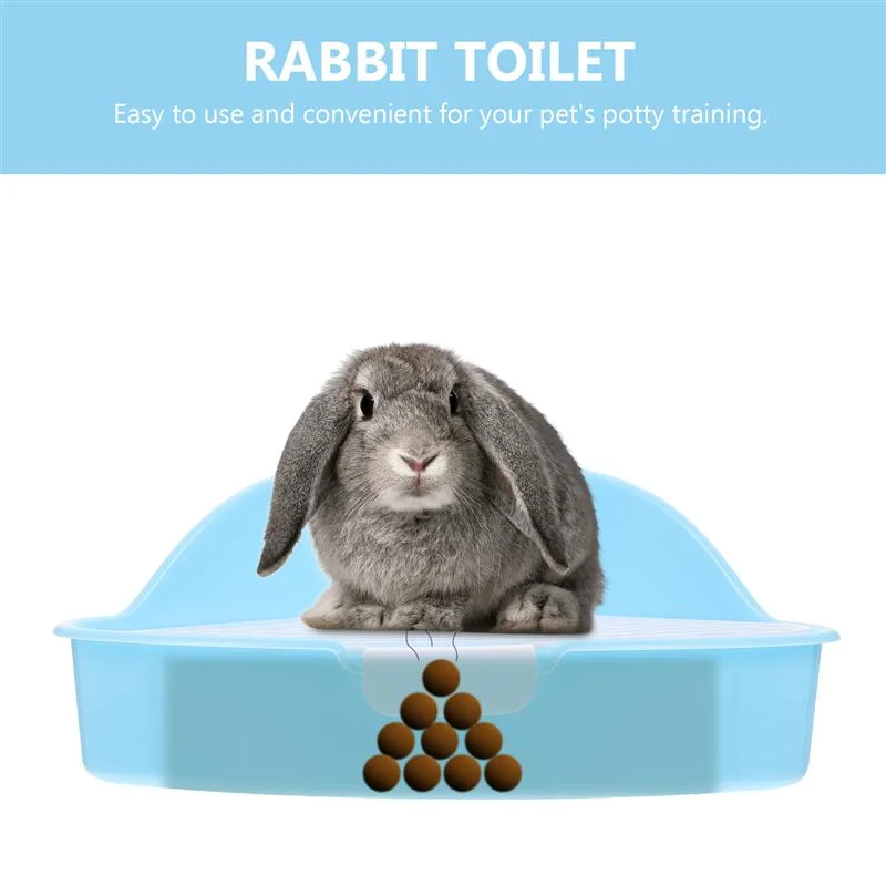 Medium Rabbit Litter Box Bunnies Corner Toilet Box for Ferret Hamster Dragon Cat Guinea Pig Dutch Pig Supplies - Image 3