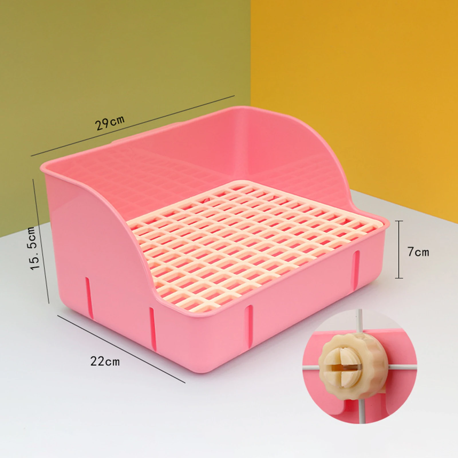 Rabbit Litter Box Pet Litter Pan Trainer Bunny Litter Box Cleaner for Hamster Chinchilla Ferret Hedgehog Pet Supplies - Image 9