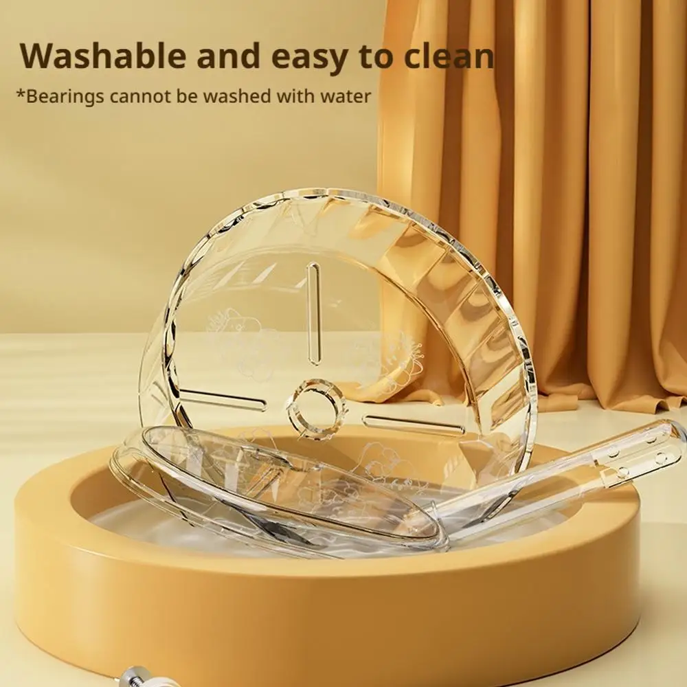 Hamster Running Sport Transparent Running Wheel Support Toy Small Pet Roller Bearing Silent Running Wheel Pets Accessories - Image 3