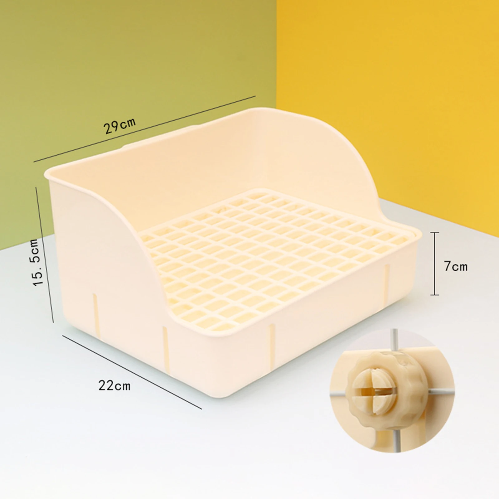 Rabbit Litter Box Pet Litter Pan Trainer Bunny Litter Box Cleaner for Hamster Chinchilla Ferret Hedgehog Pet Supplies - Image 7
