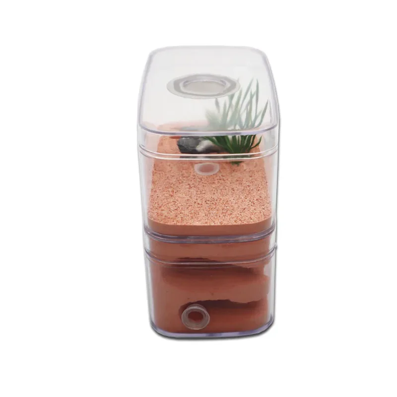 Plaster Ant Farm with Workshop Highly Moisturizing Ant Nest Pet Anthil Castle Ant House with Feeding Area Insect Box 12*6*10cm - Image 5