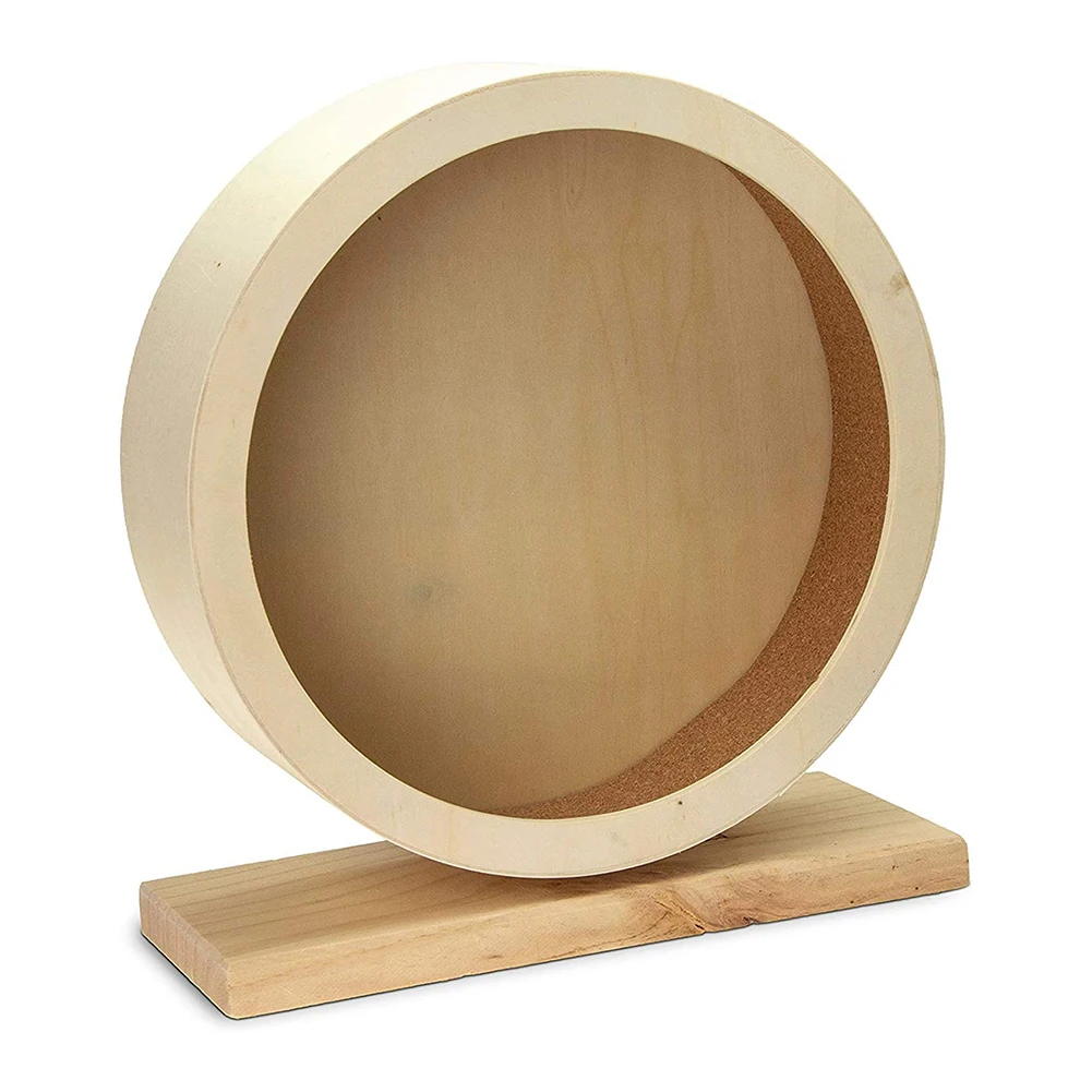 Wood Silent Running Toy Multipurpose Hamster Exercise Wheel Non-toxic Wooden Silent Spinner for Hamster Mice Guinea Pigs - Image 7