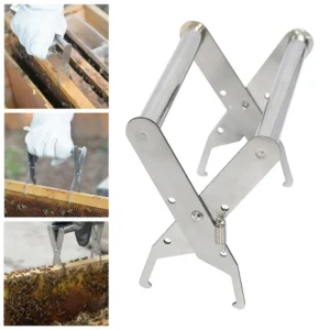 Stainless Steel Bee hive Frame Holder Capture Frame Grip Honey Bee tool