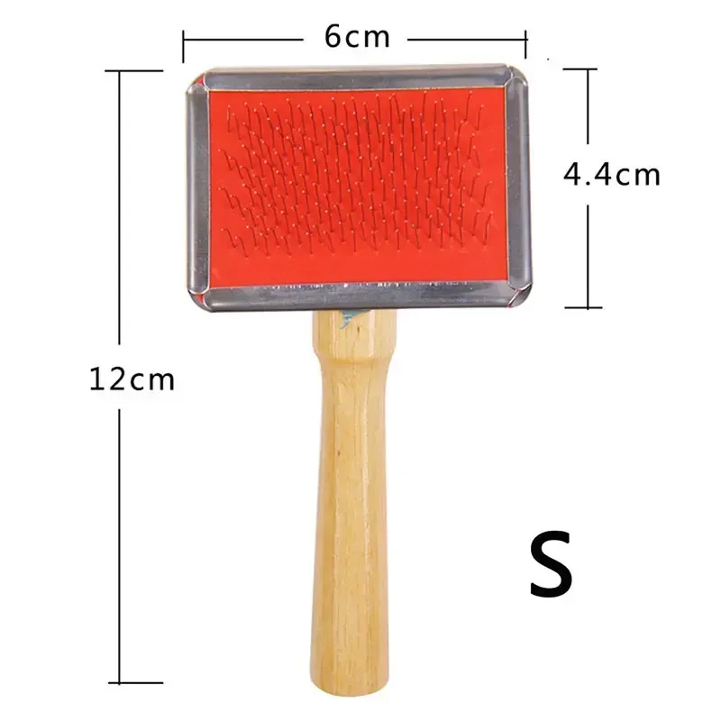 Wool Carding Comb Shedding Tool Pet Cleaning Spinning Needle Grooming Cats Supplies Dogs Hair Wooden Handle Slicker Brush Profes - Image 9
