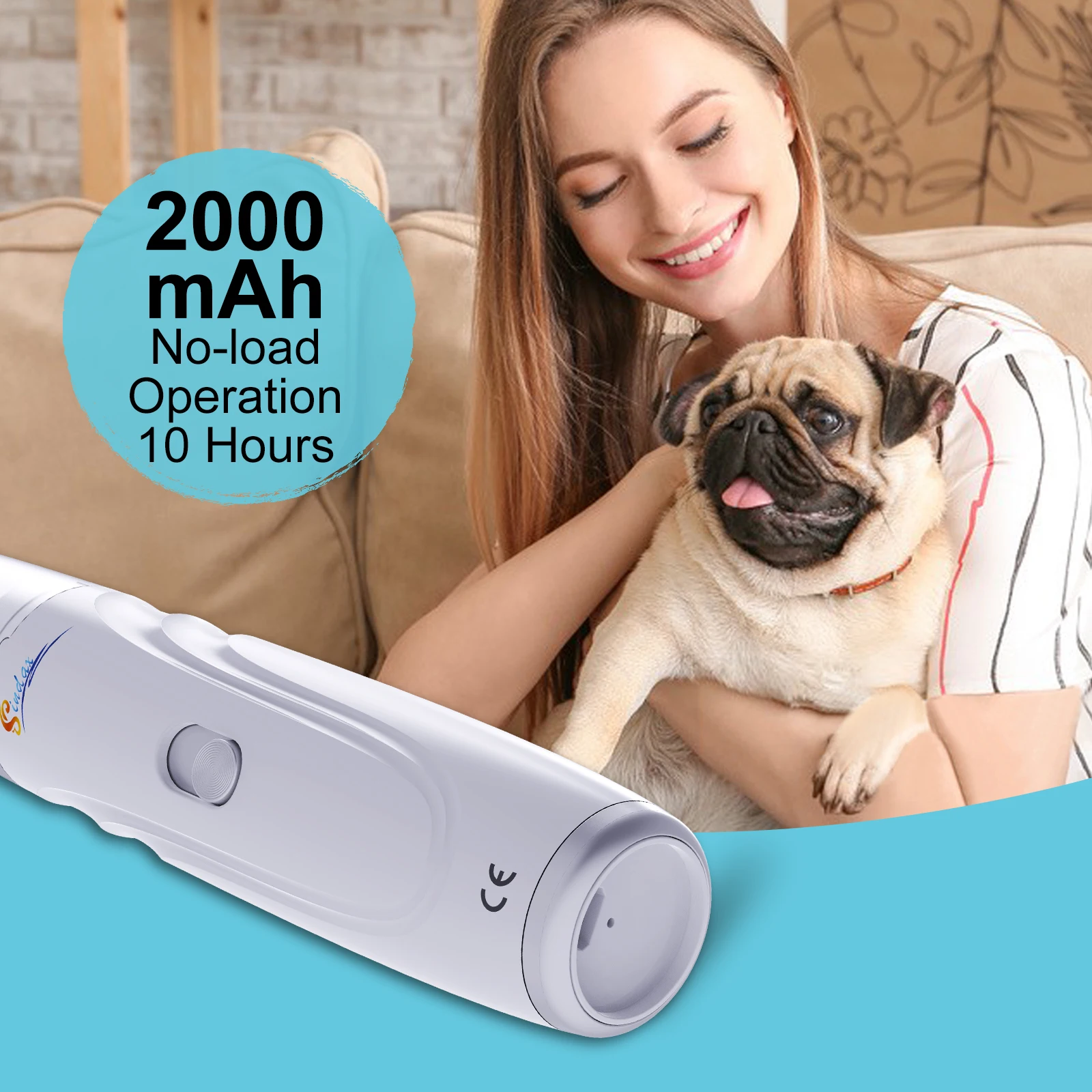 Dog Nail Grinder USB Rechargeable Electric Pet Paws Clipper & Trimmer Painless Paws Grooming Quiet 2-Speed Dog Nail File - Image 5