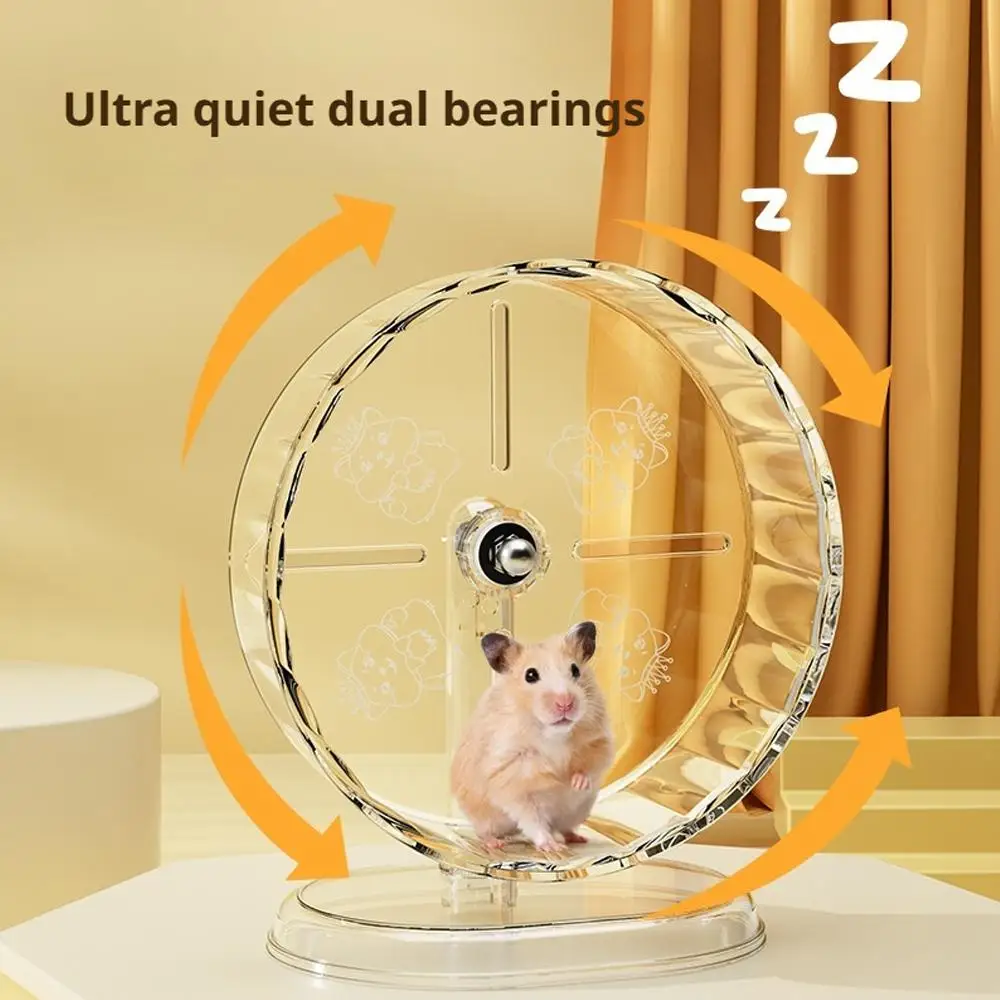 Hamster Running Sport Transparent Widened Running Wheel Support Toy Small Pet Roller Bearing Silent Running Wheel