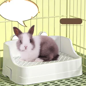 Large Capacity Rabbits Litter Box Rectangular Bunny Potty Corner for Guinea Pigs Chinchillas Small Pet Cleanging Tools