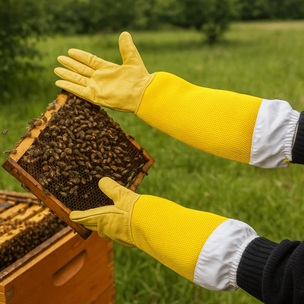 Beekeeper Gloves Protective Sleeves Ventilated Professional Anti Bee for Apiculture Beekeeper Prevent Beehive tools - Image 3