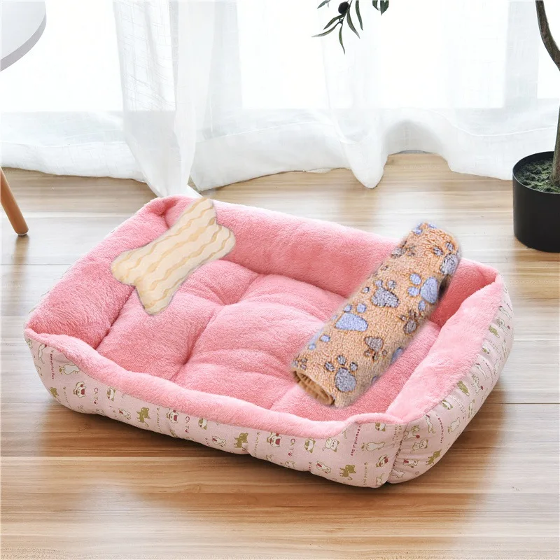 Pet Large Dog Bed Warm House Candy-colored Square Nest Pet Kennel For Small Medium Large Dogs Cat Puppy Plus Size Dog Baskets - Image 13