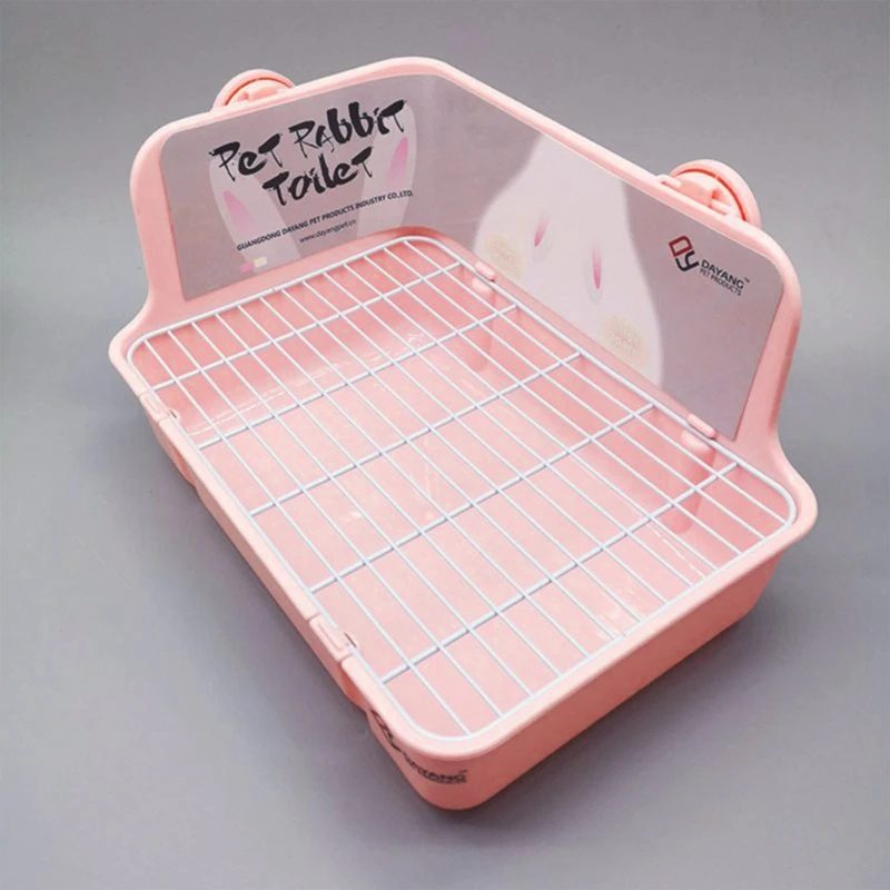 Rabbit Litter Box Toilet for Small Animal Corner Litter Pan Bunny Potty Trainer - Image 4