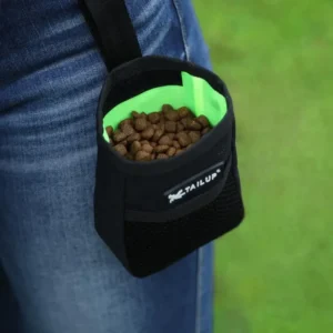 Dog Training Treat Pouch Large Opening Bag with Mesh Wall Waist Belt Clip Pocket Doggie Puppy Snack Bait Reward Storage Holder