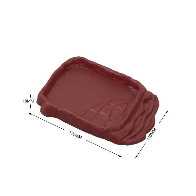 Reptiles Water Dish With Anti-Slip Imitation Rock Ladders Food Water Bowl For Turtle Lizards Gecko Small Pet Supplies - Image 7